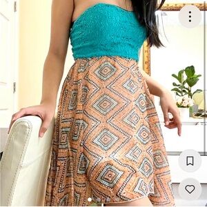 BNWT Padded asymmetrical strapless dress